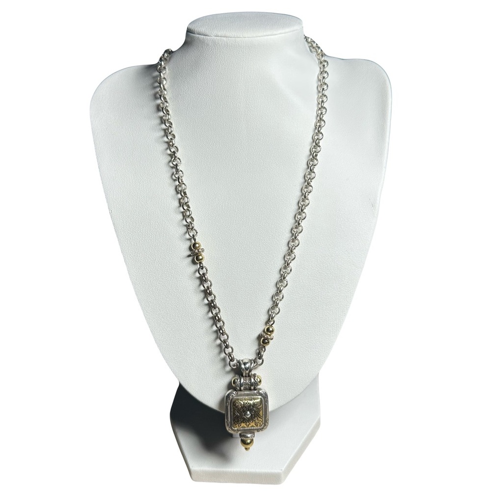 Brighton Silver and Gold Accent Necklace - Picture 1 of 5